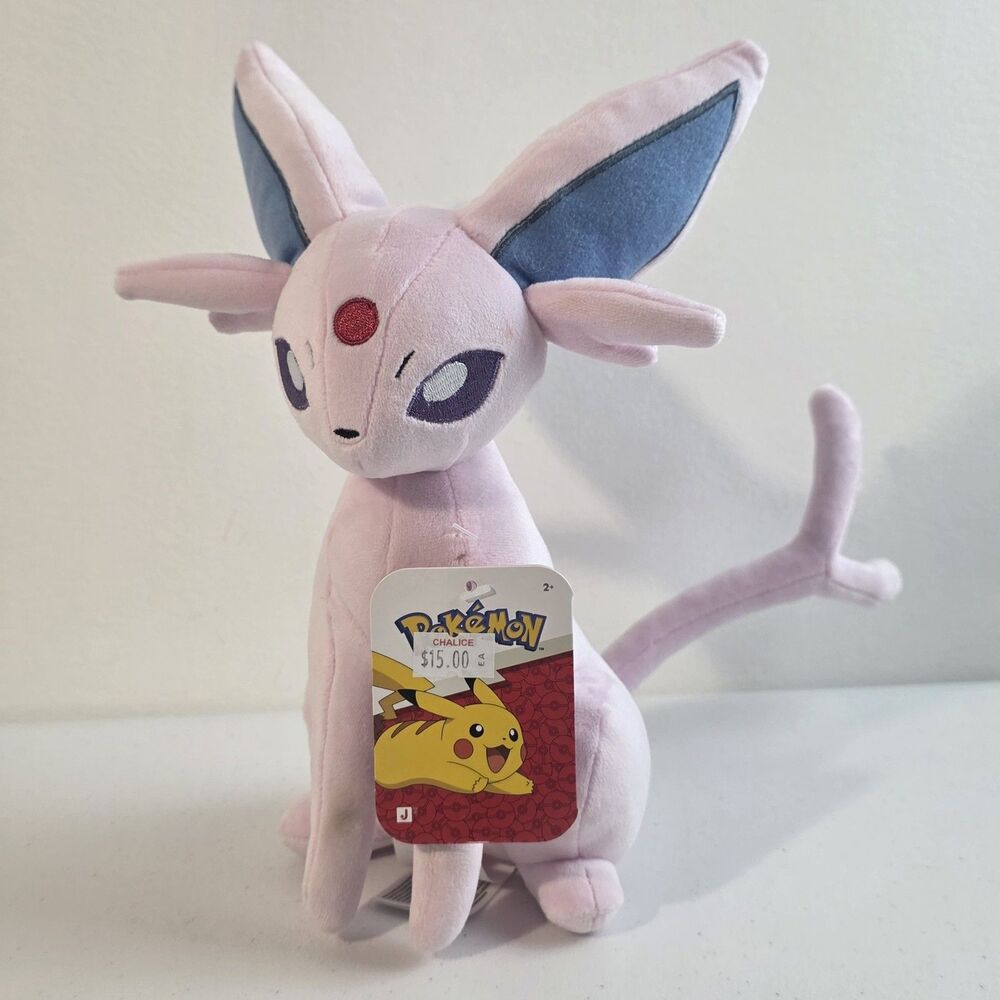 Jazwares 2026 Pokémon Soft Plush 8" Espeon Eevee Eeveelution With Tag *Read*